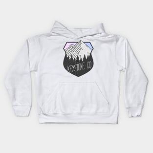 Keystone, Colorado Mountain Crest Sunset Kids Hoodie